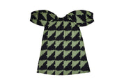 Ballad Dress - Houndstooth Green