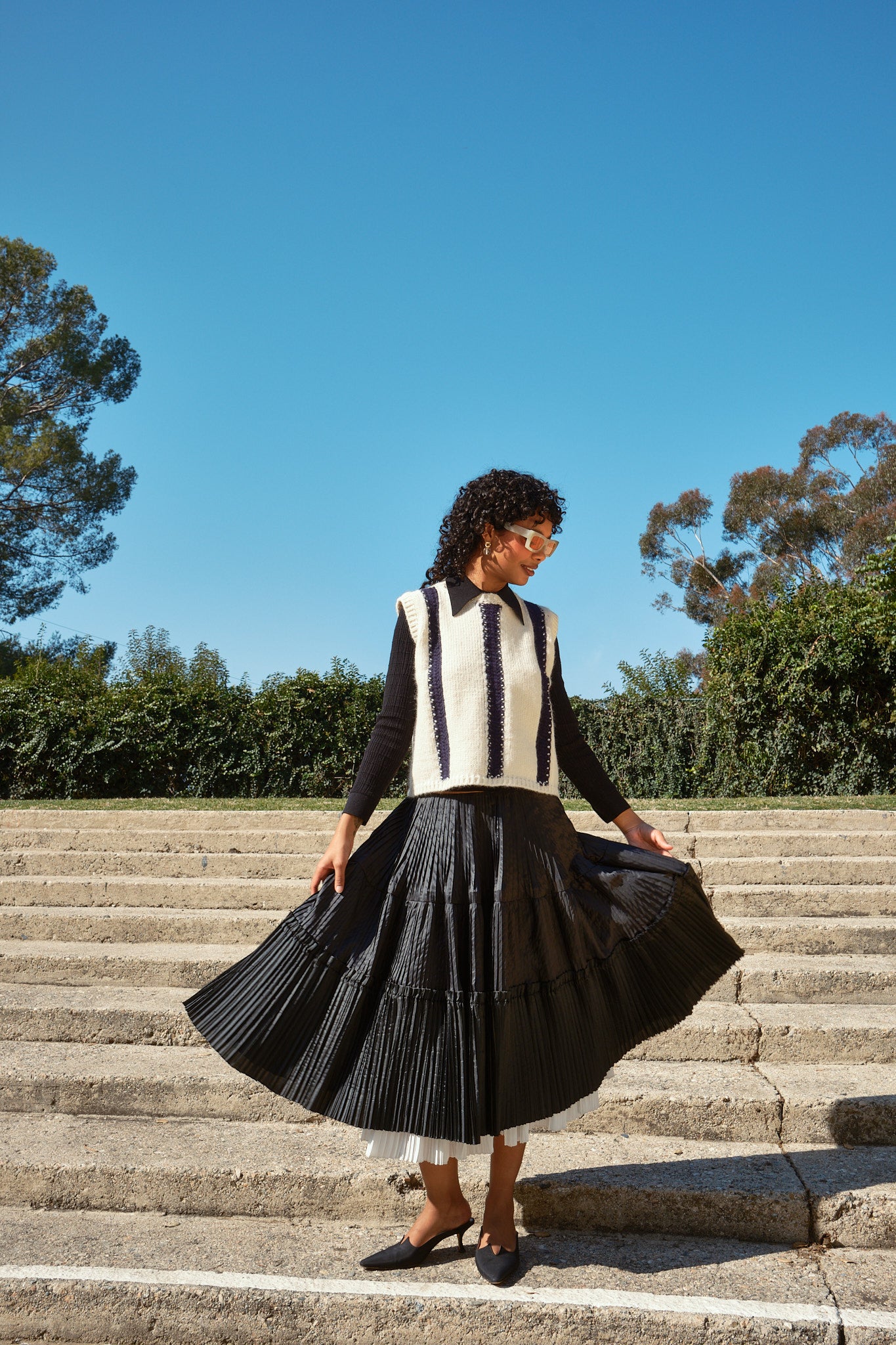 Octave Skirt - Black/Ivory