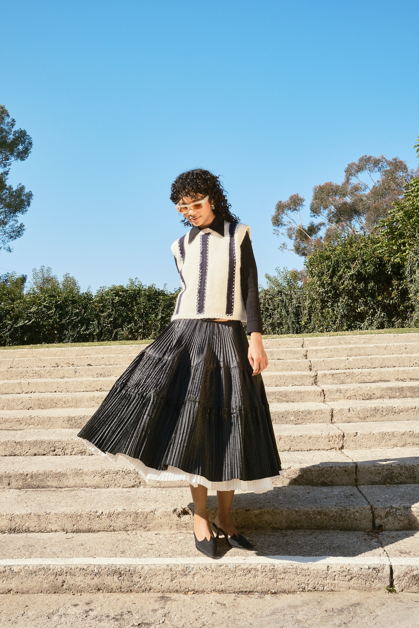 Octave Skirt - Black/Ivory