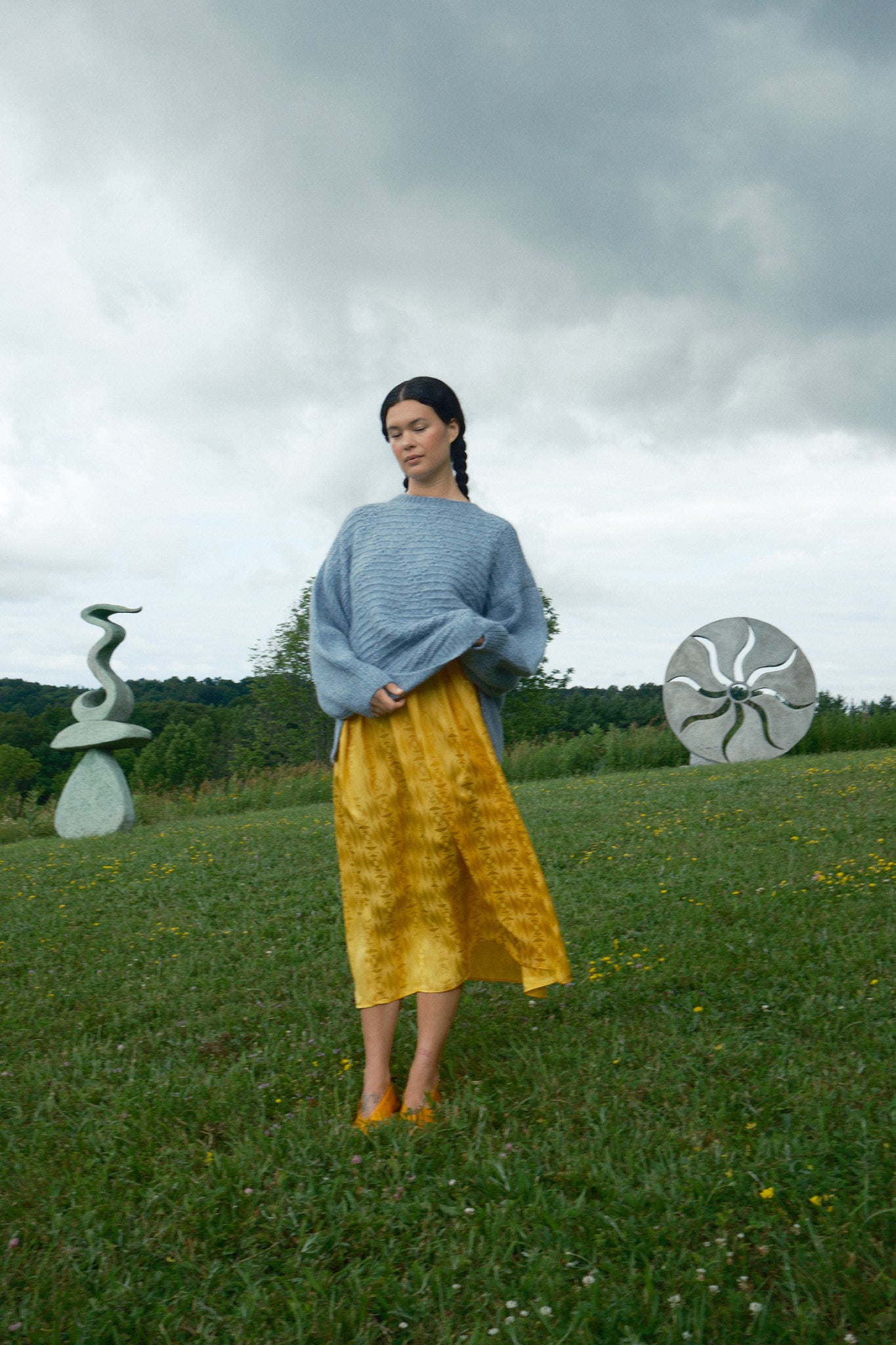 Saskia Cable Pullover - Powder