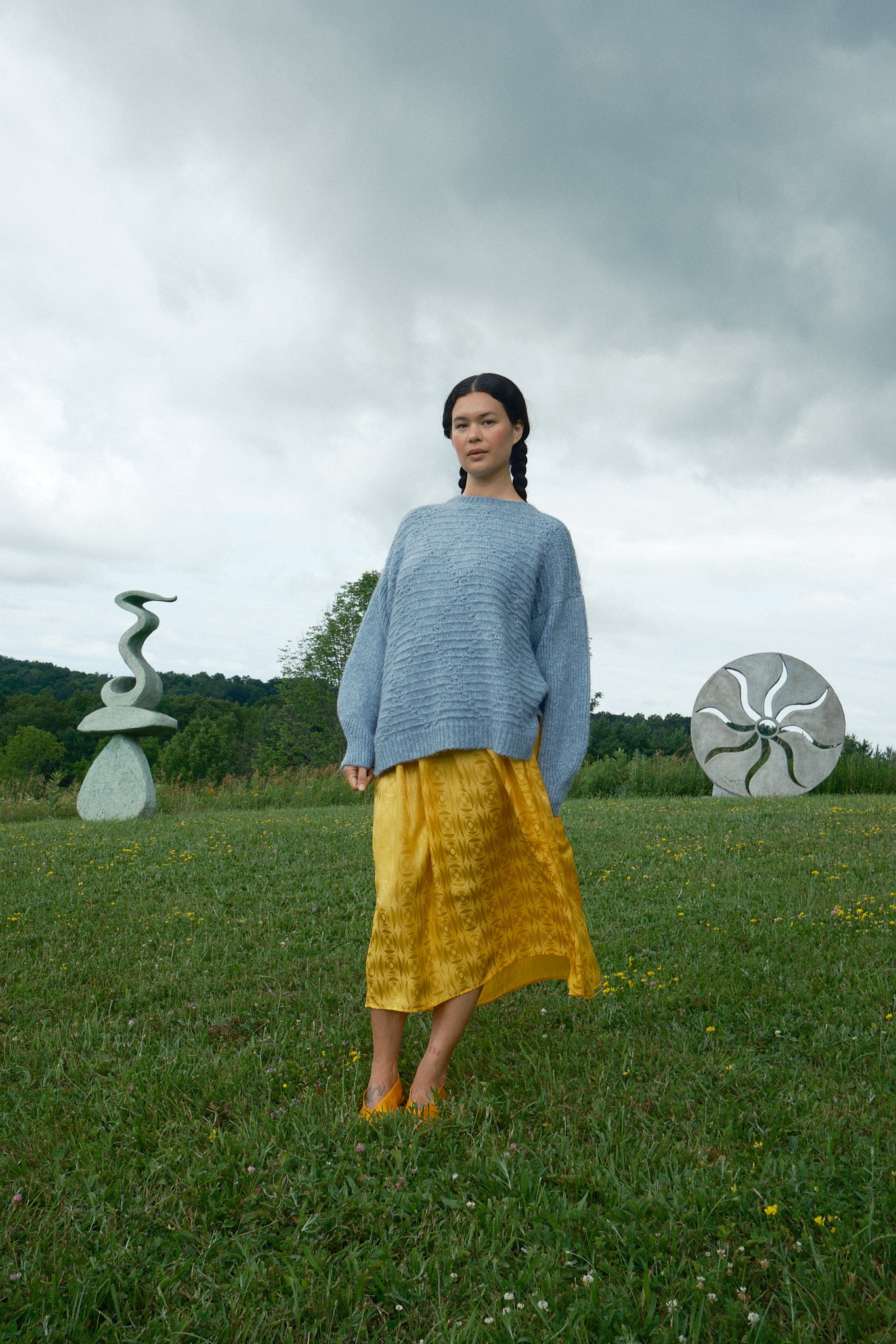 Saskia Cable Pullover - Powder