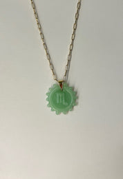 Zodiac Pendant Necklace - Seafoam