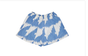 Camper Short Cotton/Linen - Houndstooth Marine