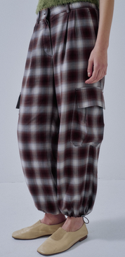 Plaid Balloon Joggers