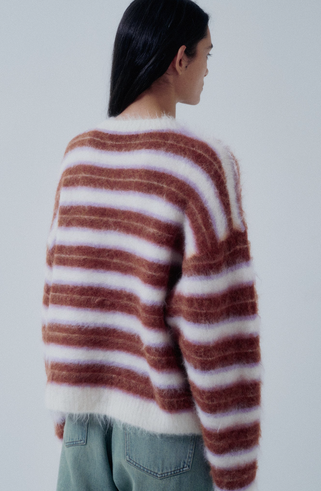 Striped Fuzzy Sweater