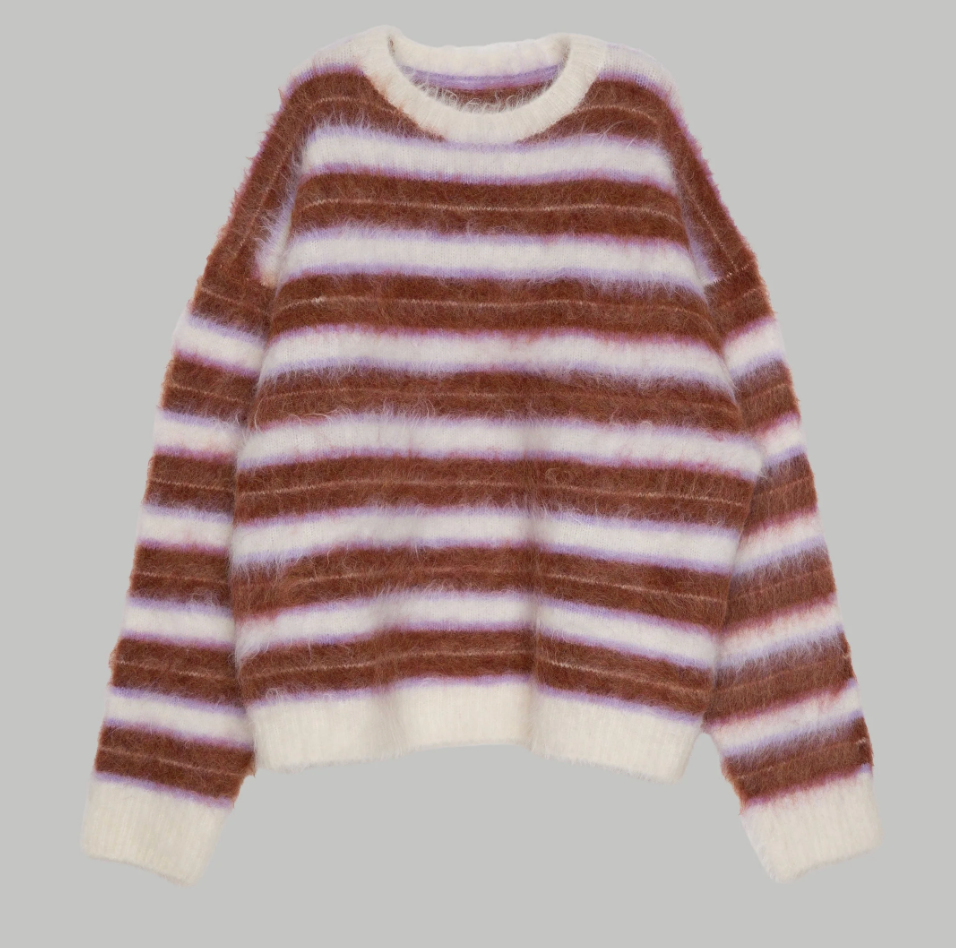 Striped Fuzzy Sweater