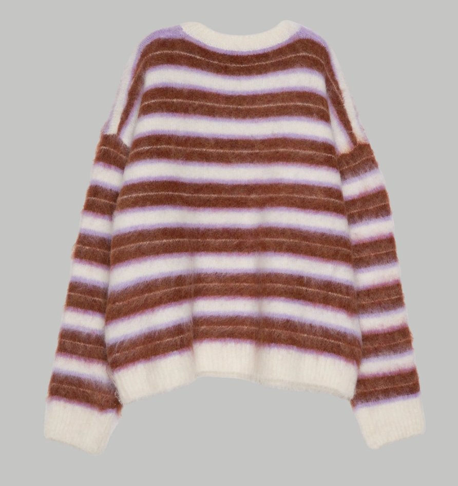 Striped Fuzzy Sweater