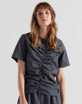 Whisper Top - Ink Gingham