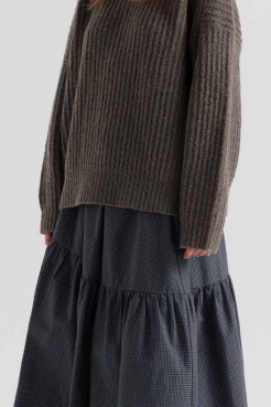 Covert Skirt - Ink Gingham, view 4