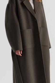 Retention Wool Coat - Olive Taupe (Pewter), view 4