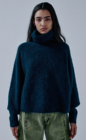 Mohair Highneck - Midnight Blue