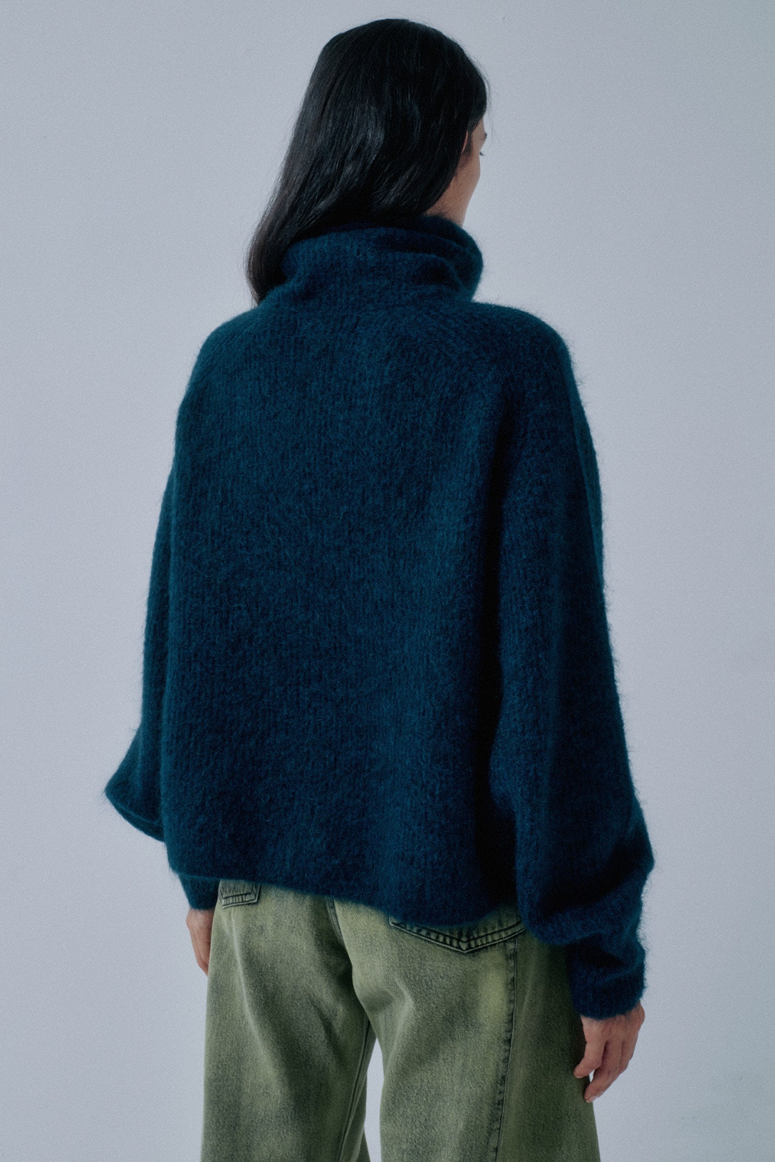Mohair Highneck - Midnight Blue, view 3