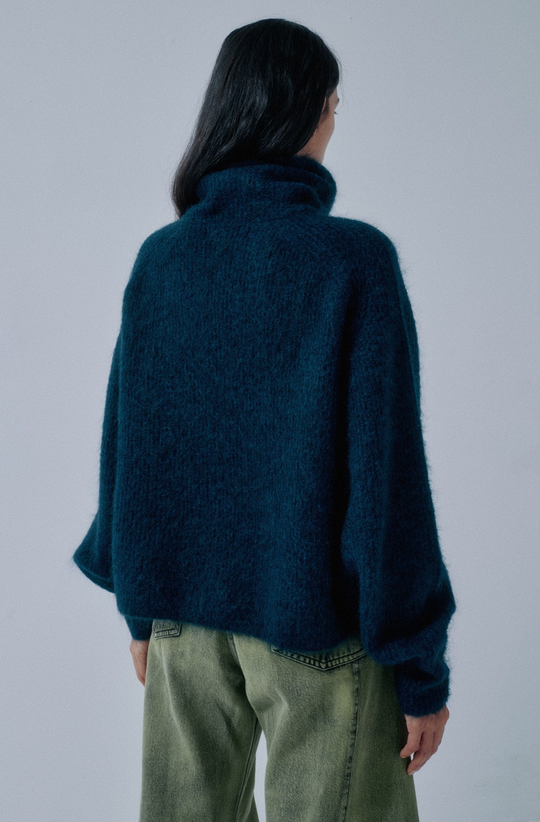 Mohair Highneck - Midnight Blue, view 3