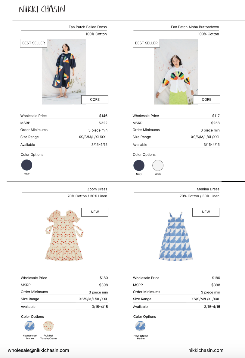 SS26 Linesheet