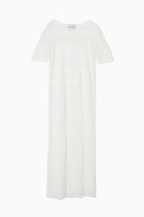 Selka Mesh Gather Dress - Ivory