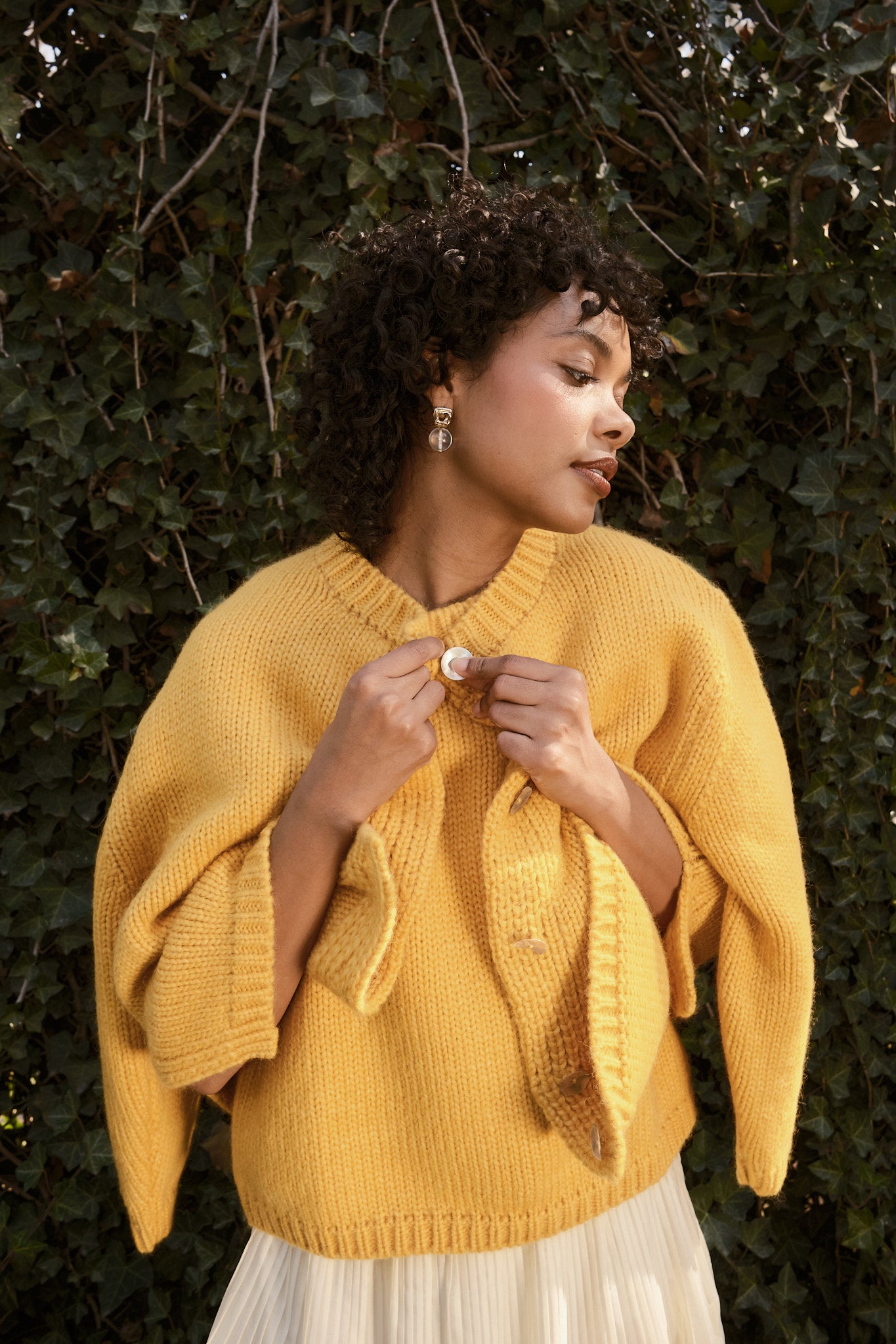 Sheba Cardigan Sweater - Dijon, view 5