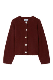 Sheba Cardigan Textured Merino - Rust Speckle