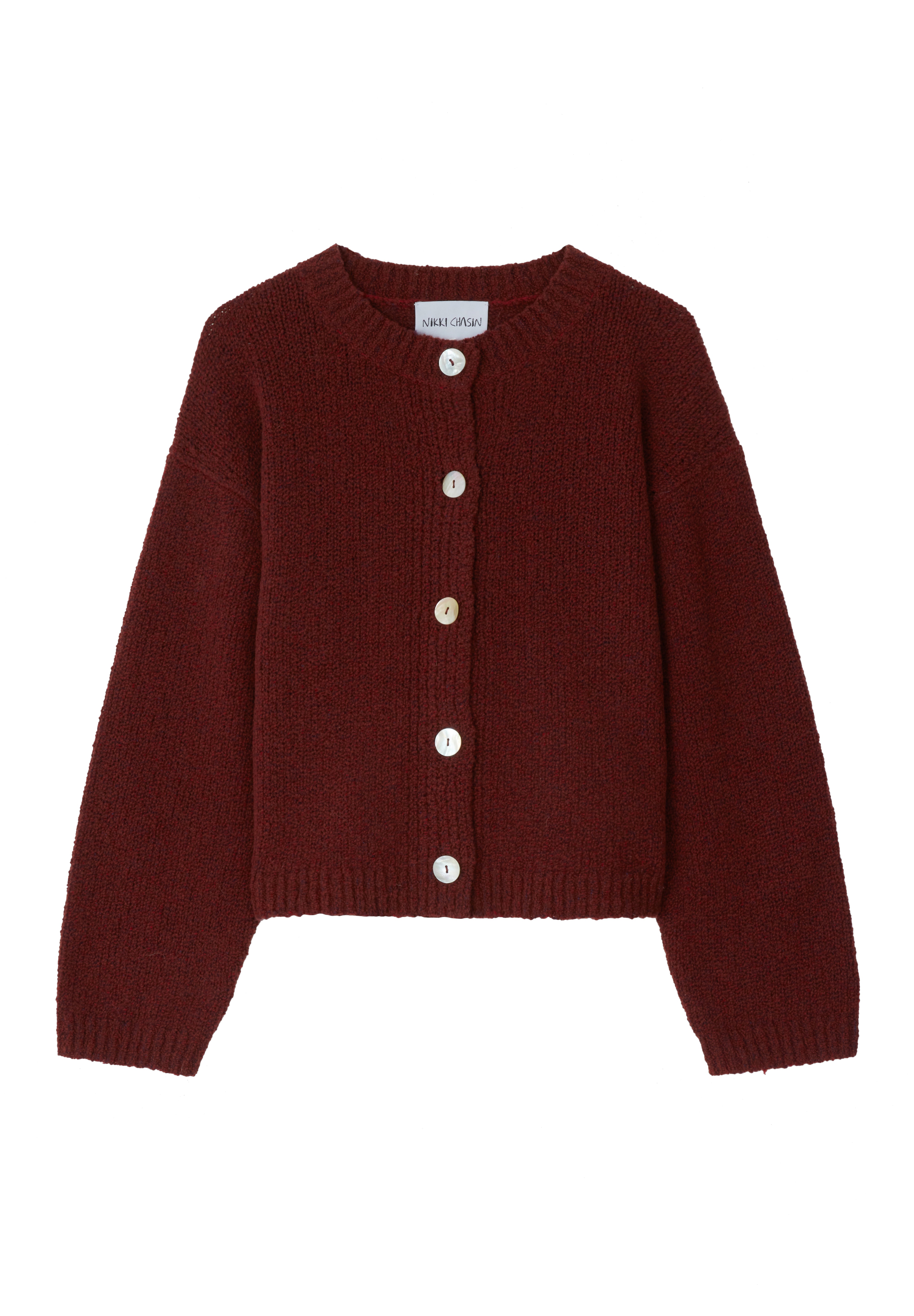 Sheba Cardigan Textured Merino - Rust Speckle