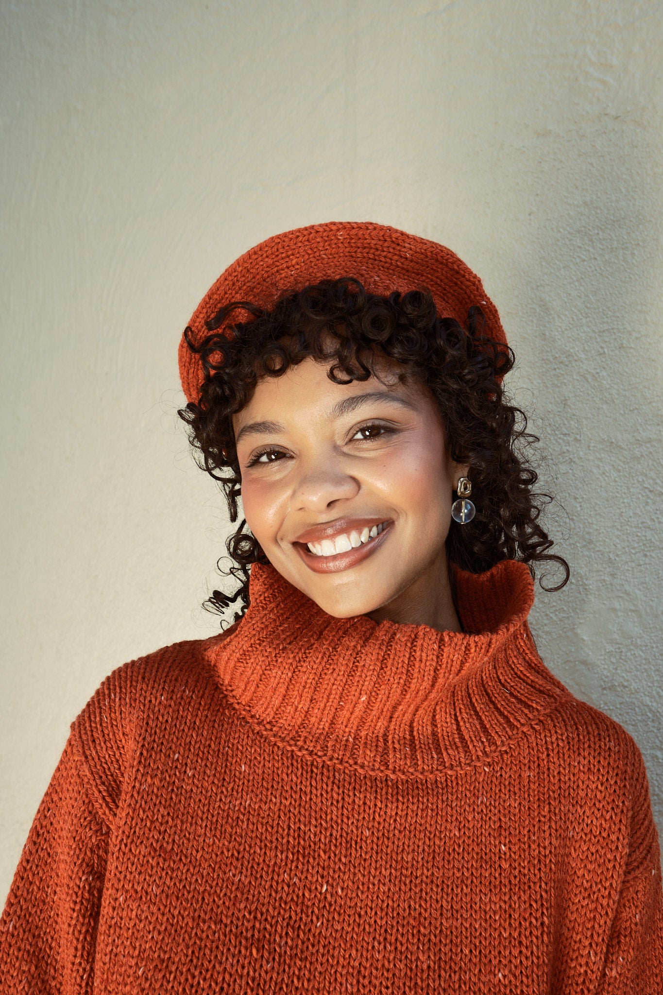 Pom Pom Beret - Chili