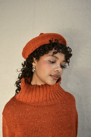 Pom Pom Beret - Chili