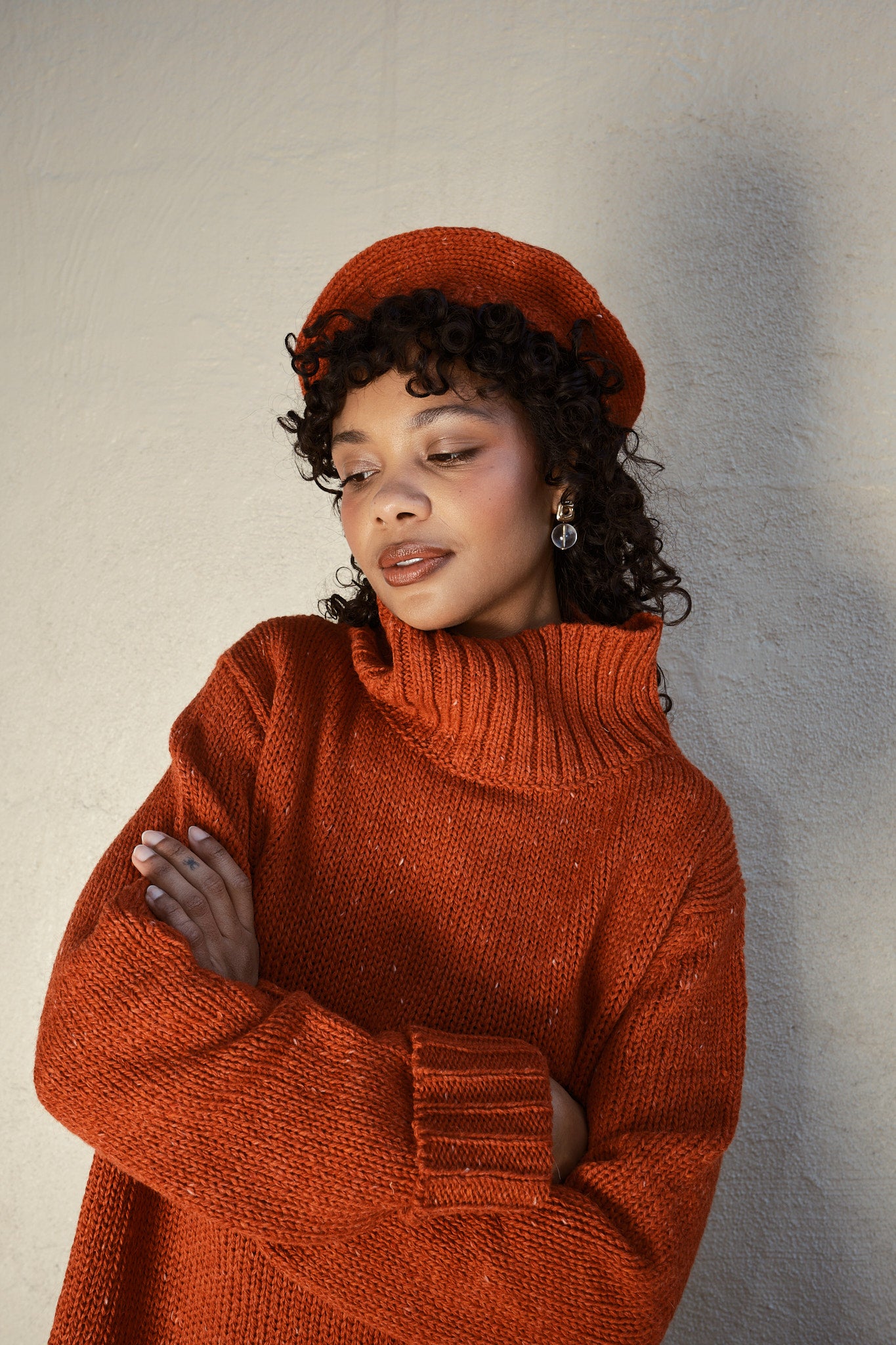 Pom Pom Beret - Chili
