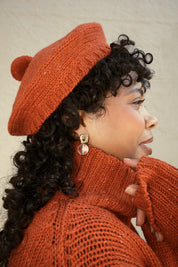 Pom Pom Beret - Chili