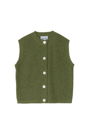Solo Vest Textured Merino - Moss Speckle