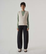 Barrel Denim Pants - Black