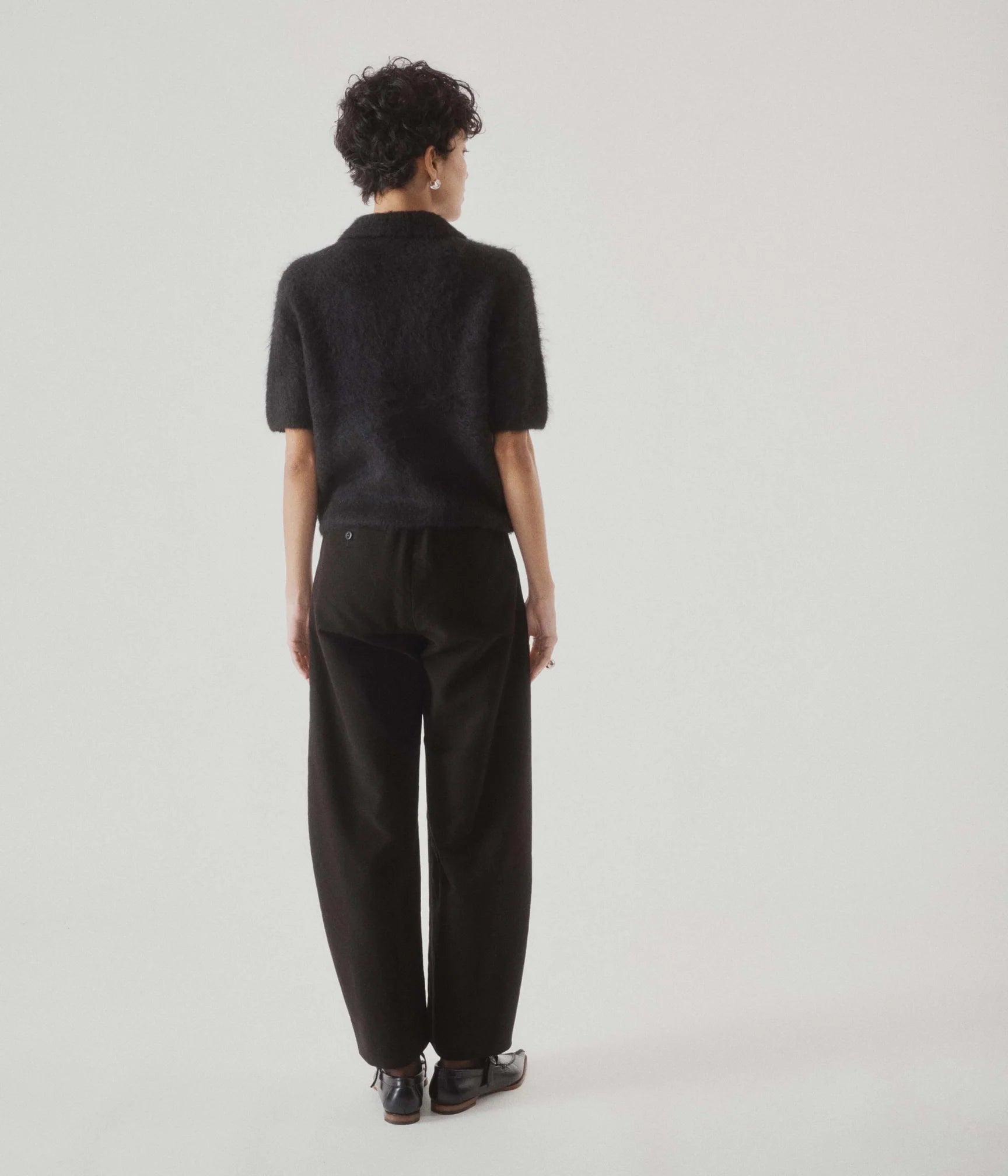 Barrel Denim Pants - Black