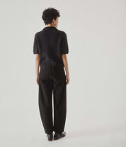 Barrel Denim Pants - Black