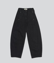 Barrel Denim Pants - Black
