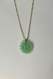 Zodiac Pendant Necklace - Seafoam