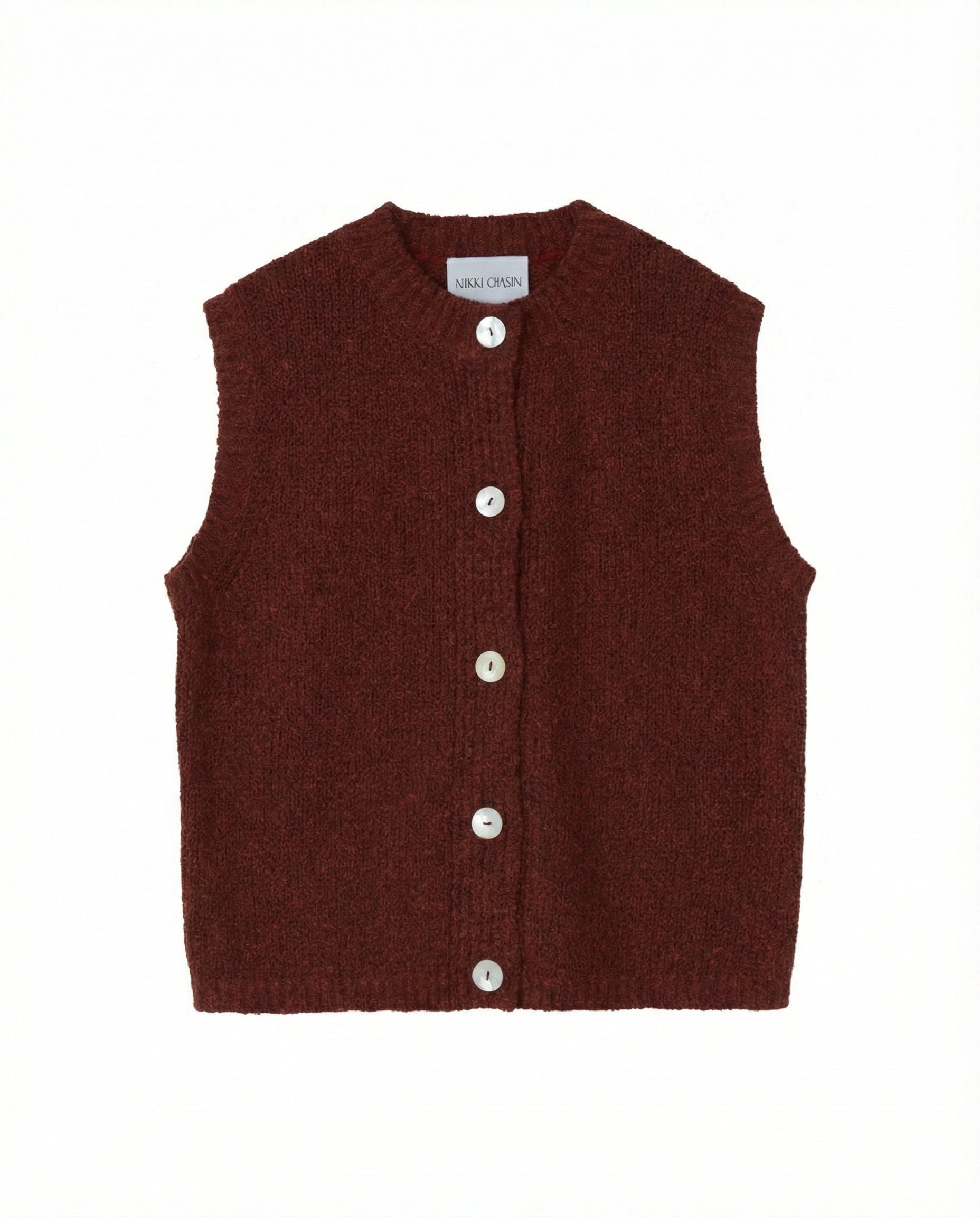 Solo Vest Textured Merino - Rust Speckle