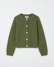 Sheba Cardigan Textured Merino - Moss Speckle