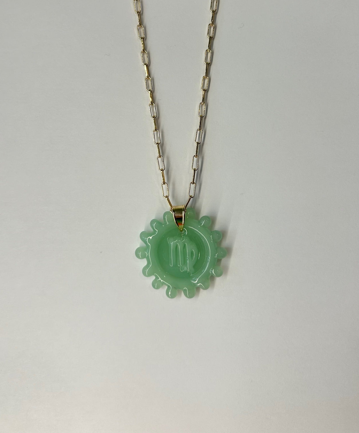 Zodiac Pendant Necklace - Seafoam