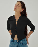 Wavy Rib Cardigan