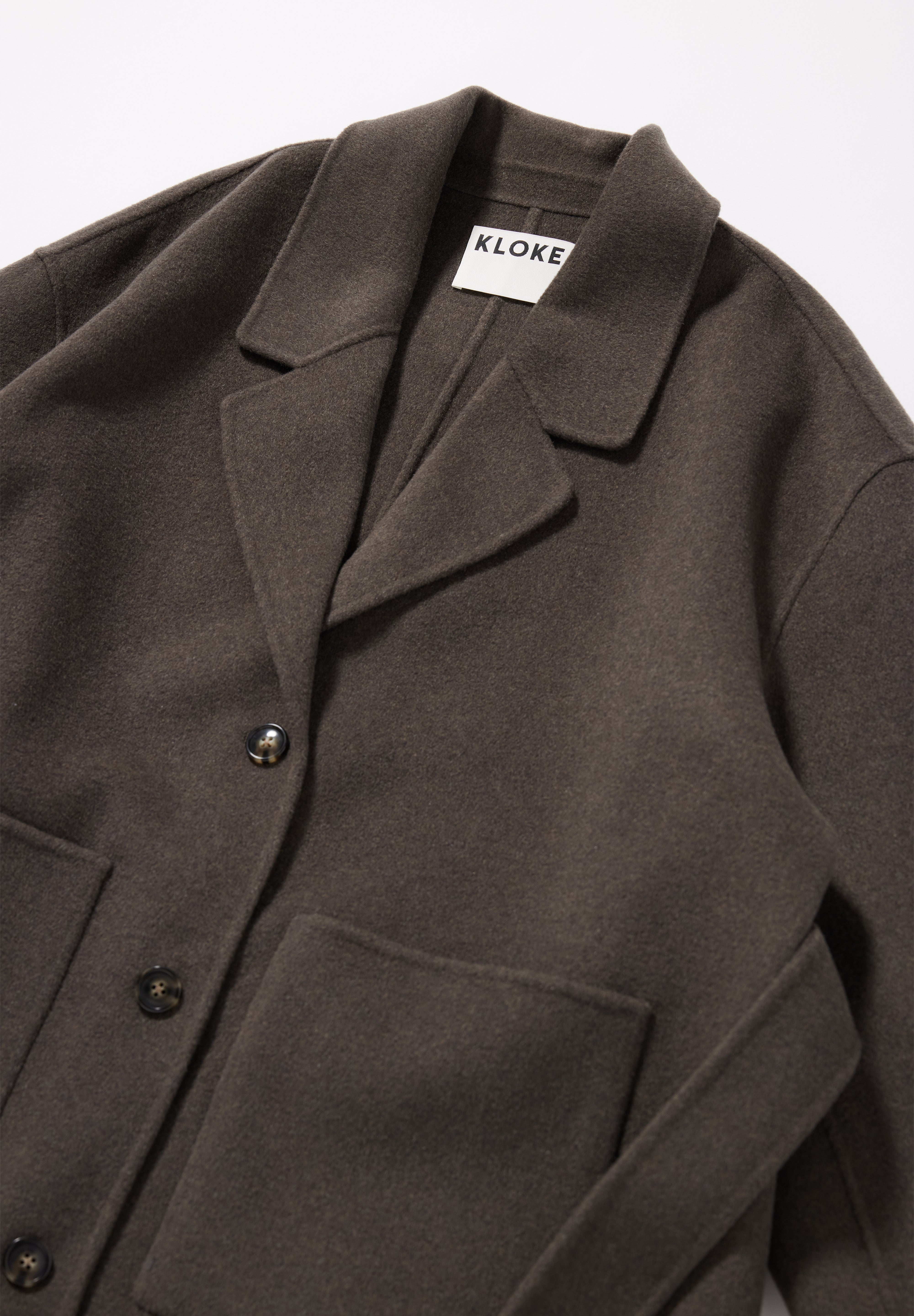 Retention Wool Coat - Olive Taupe