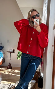 Sheba Cardigan Sweater- Habanero