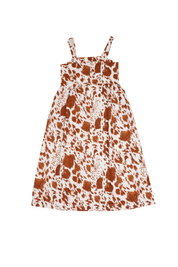 Menina Dress Cotton/Linen - Cow Print