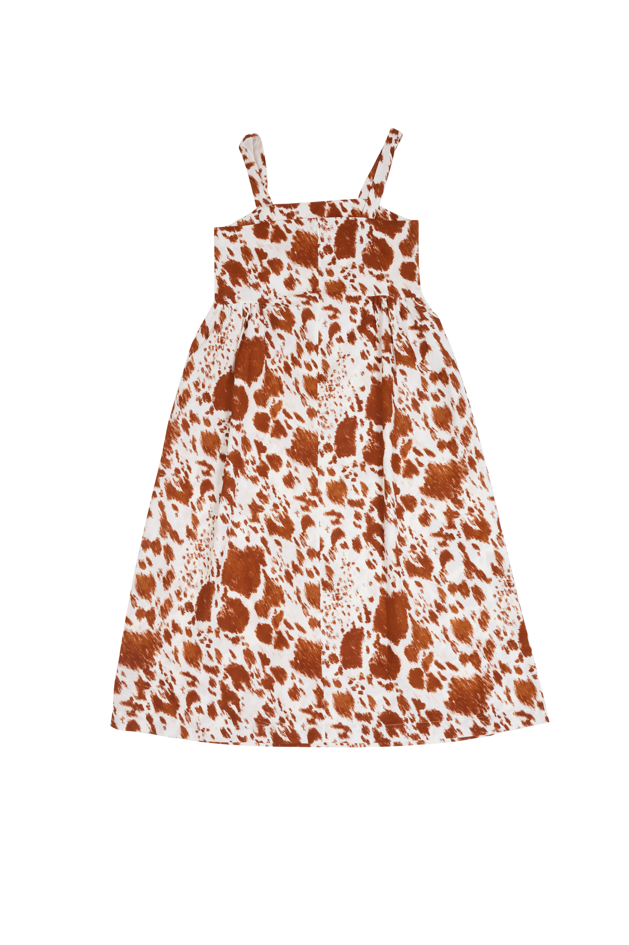 Menina Dress Cotton/Linen - Cow Print