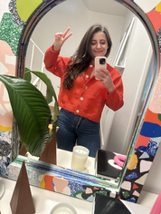 Shiloh Cotton Cardigan - Coral