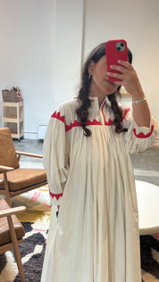 Twirling Dress Zig Zag - Ivory / Poppy
