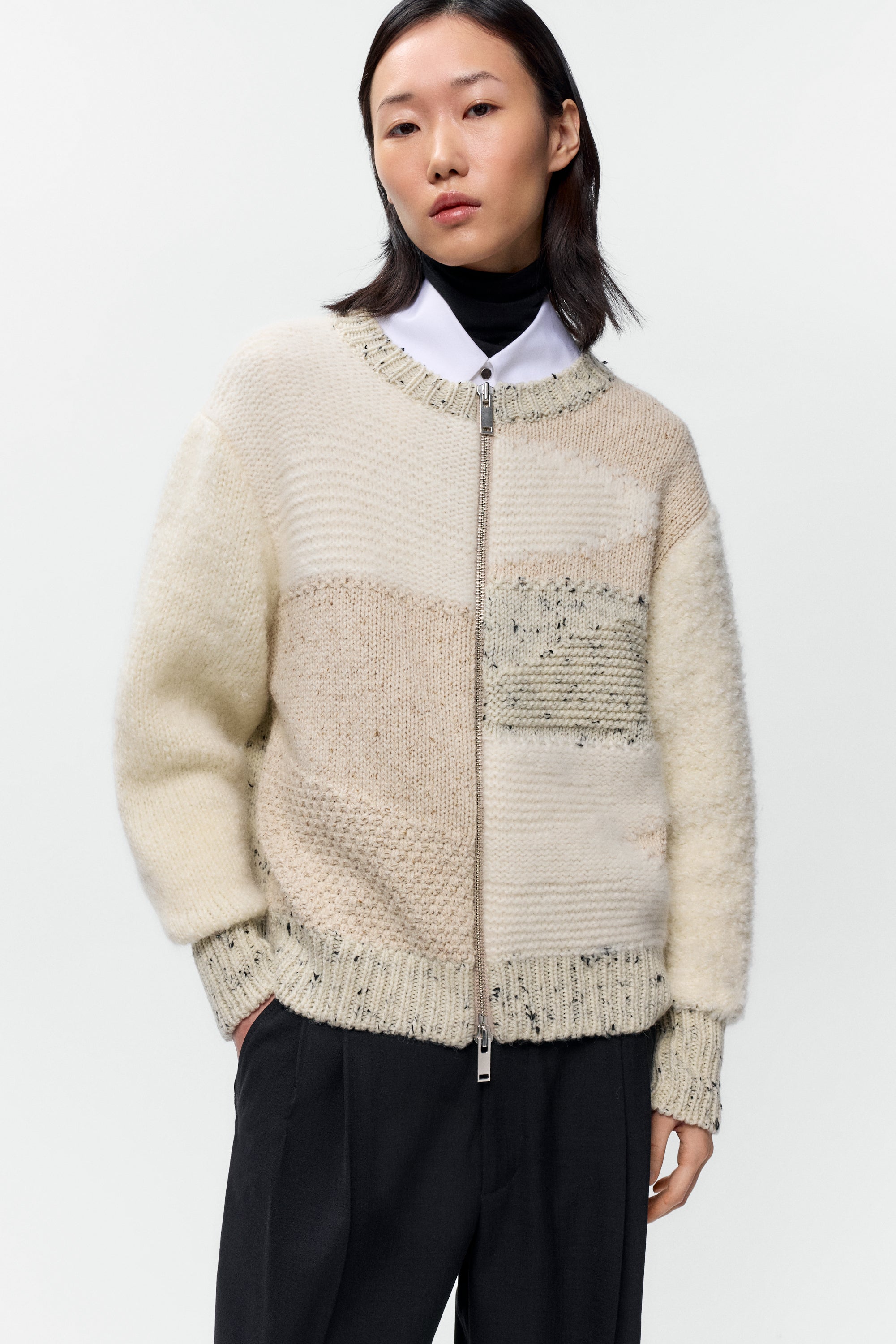 Marled Zip Cardigan