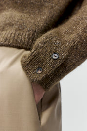 Melange Polo Sweater - Pardo