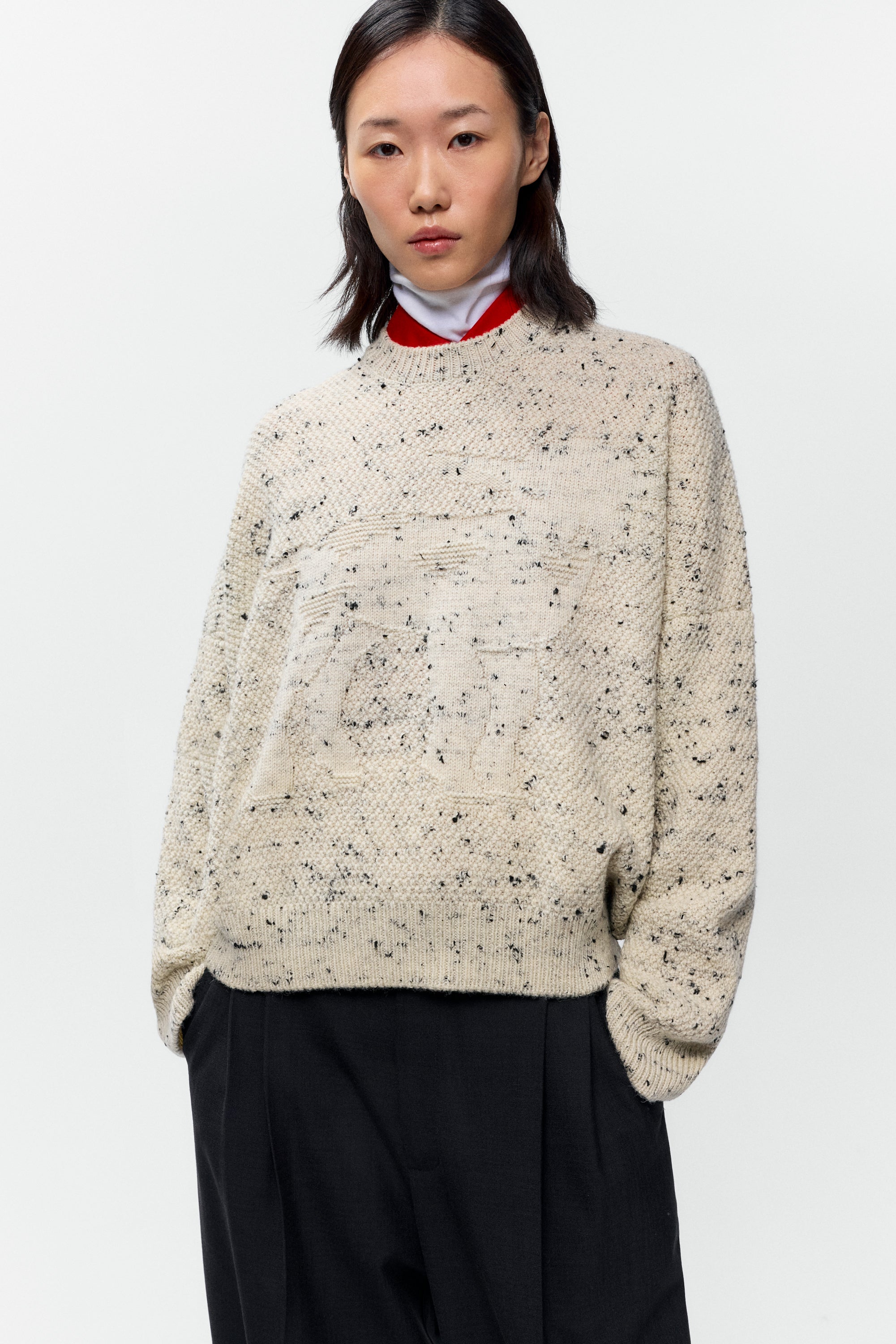 Merino Wool Marled Sweater