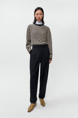 Organic Cotton Black Striped Long Sleeve Tee