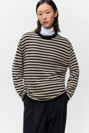 Organic Cotton Black Striped Long Sleeve Tee