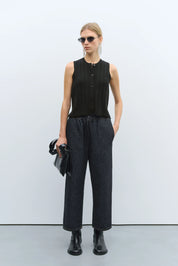 Denim Relaxed Pants Black