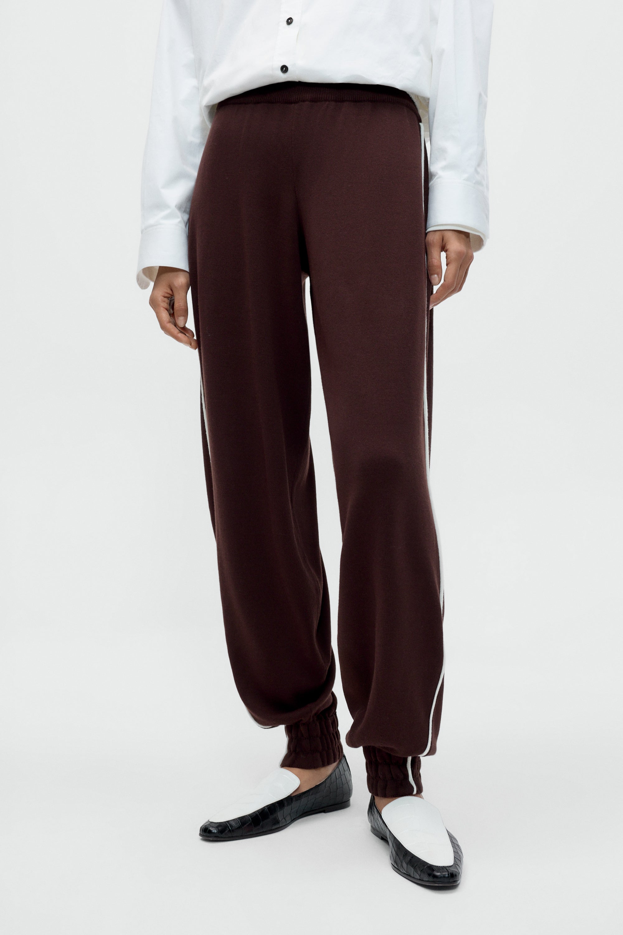 Organic Cotton Sporty Pants - Brown