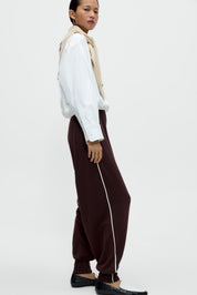 Organic Cotton Sporty Pants - Brown